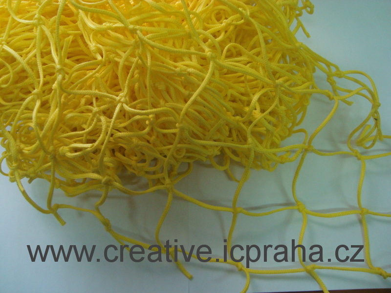 síťka uzlová 3x1m žlutá (oko 5cm) polypropylen